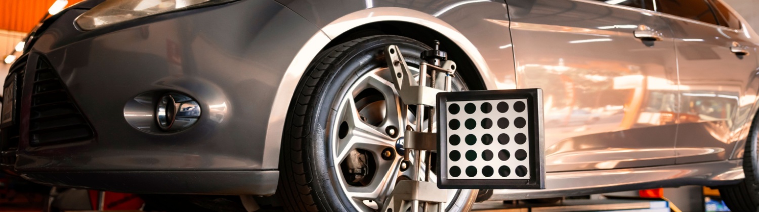 car front wheels alignment at Erskine's Service Centre in Orangeville, ON